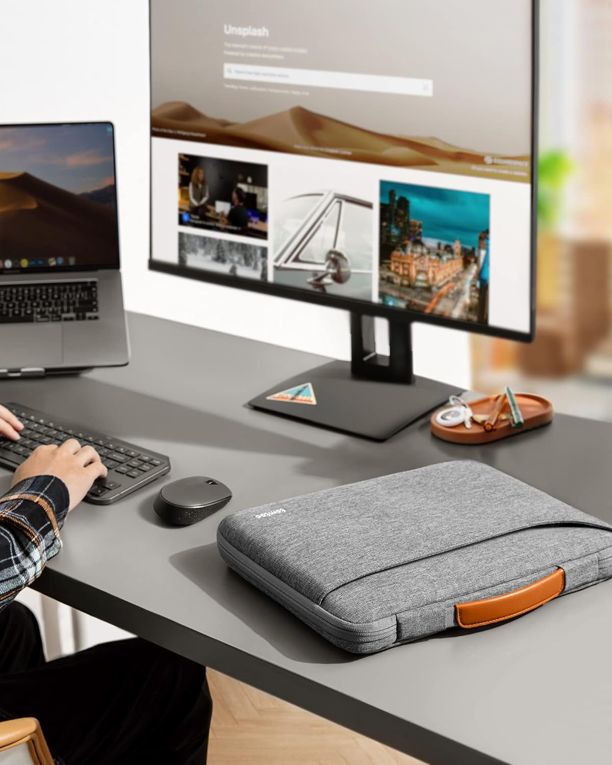 360 Protective Laptop Case for 13.5-14.4 Inch Surface Laptop Studio/6/5/4/3, Water-Resistant Computer Bag for Dell Latitude/Inspiron 14, ASUS Zenbook/Vivobook 14, Acer Aspire/Swift 14 Computer