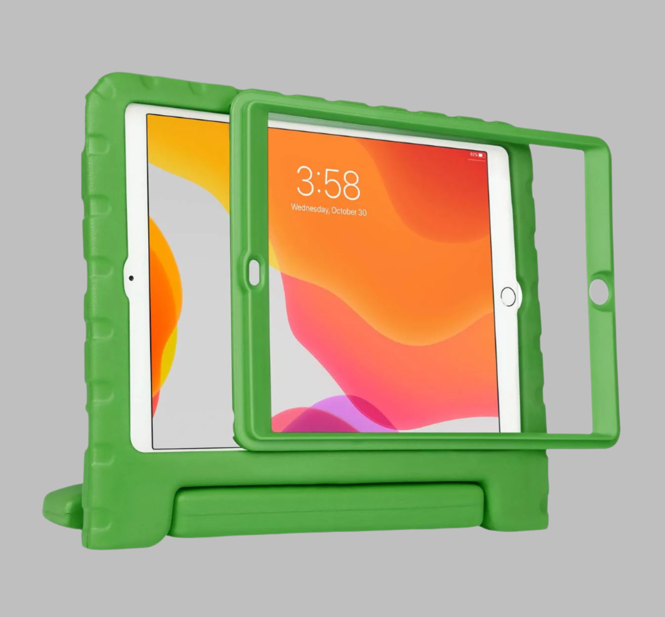 Case for Ipad 9Th Generation 10.2 Inch for Kids with Built-In Screen Protector Shockproof Cover with Handle Stand Fits 2021 9Th Gen, 2020 8Th, 2019 7Th Models Green