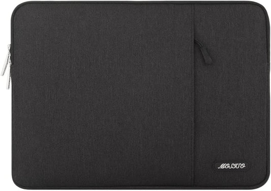 Laptop Case 13 Inch, 13 Inch Laptop Sleeve Compatible with Macbook Air M4 M3 M2 M1 2025-2018 / Pro M2 M1 2025-2016, Polyester Vertical Computer Sleeve Bag with Pocket, Black