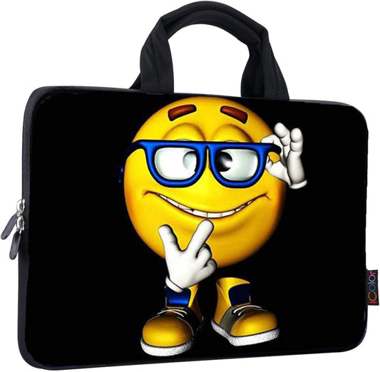 14 15 15.4 15.6 Inch Laptop Handle Bag Case Pouch Holder Notebook Sleeve Neoprene Cover Soft Carring Travel Case for Chromebook 14 15 Macbook Cute Boy ICB-06