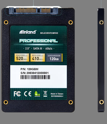 Professional 120GB SSD 3D NAND SATA III 6Gb/S 2.5" 7Mm Internal Solid State Drive (120GB)
